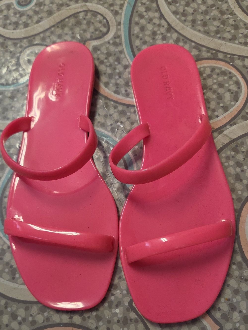 Old Navy Hot Pink Double-Strap Women's Slide Sandals